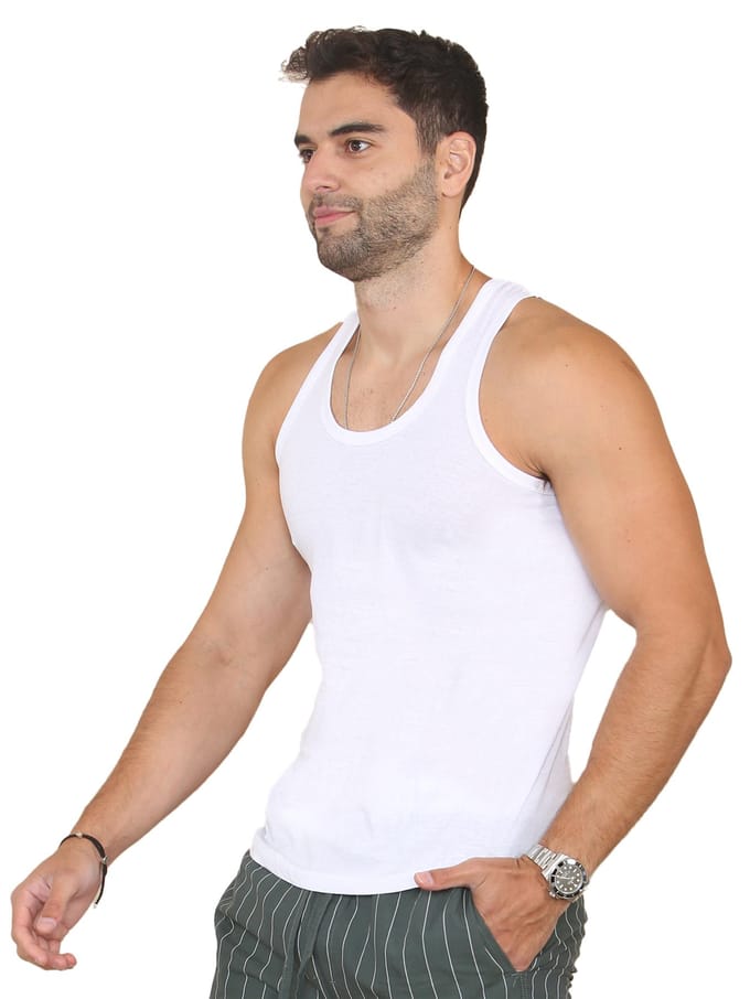 Enzo | Heren Vesten 3 Pack - Wit