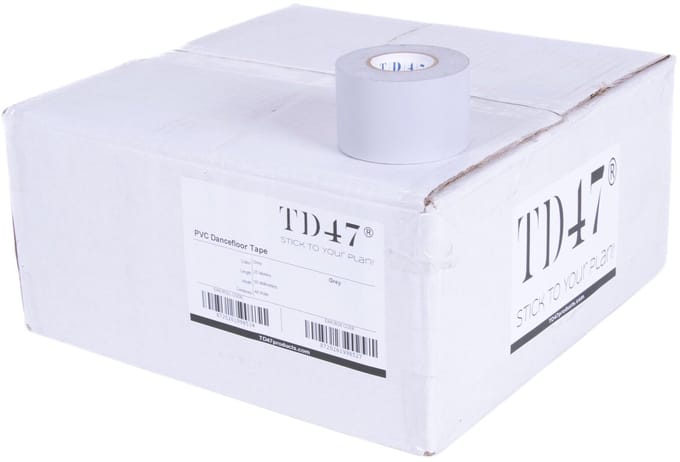 TD47 Dansvloer Tape 50mm x 25m Grijs (Doos 48 rollen)