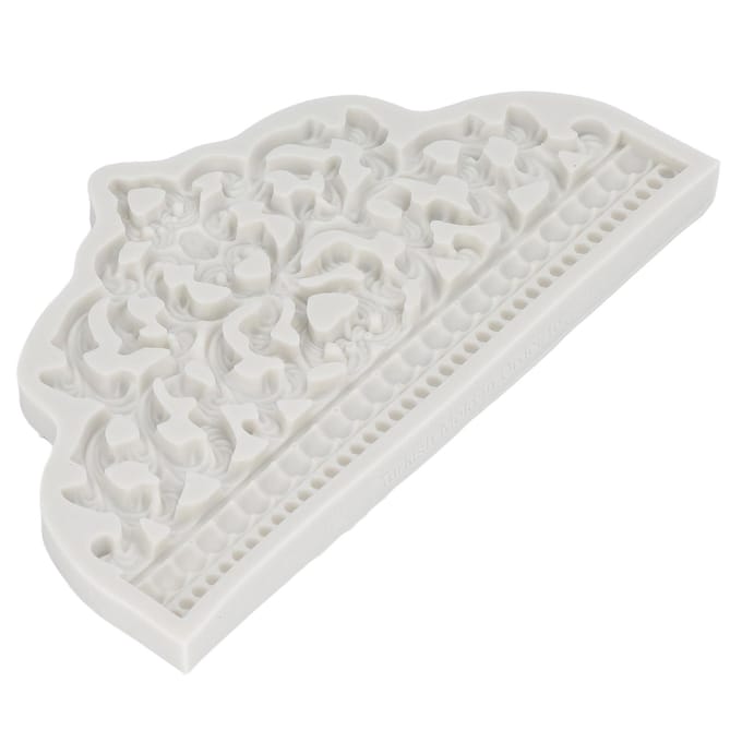 Kroon Fondant Vorm Groot Kroon Ontwerp Grijs Voedselkwaliteit Herbruikbare Siliconen Hoge Temperatuur Bestendig white