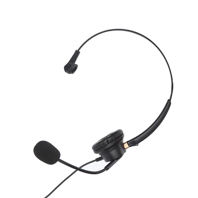 H600‑3.5 Casque téléphonique monaural prise jack 3,5 mm Casque professionnel avec micro pour smartphone tablette