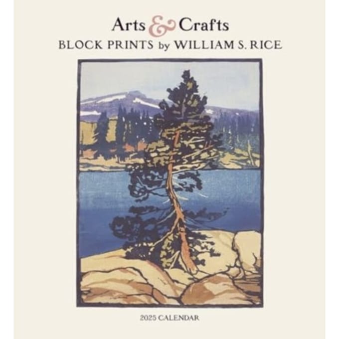 Arts & Crafts Block Prints By William S. Rice 2025 Wall Calendar - S. Rice, William