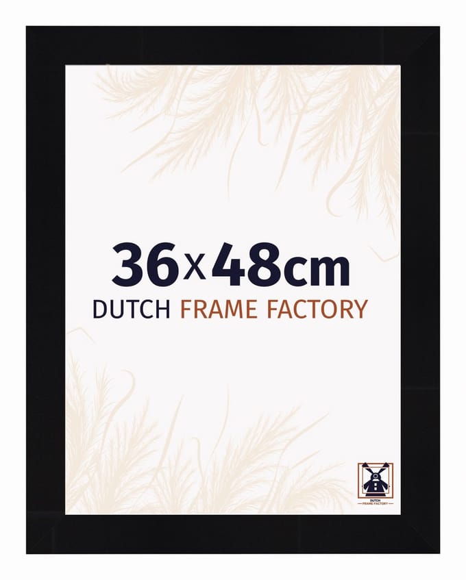 Fotolijst 36x48 cm - MDF - Zwart Hoogglans - Praag