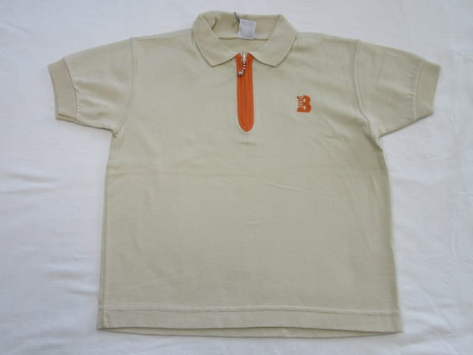 petit bateau , jongens ,polo korte mouw , beige , PB1893 , 6 jaar 114