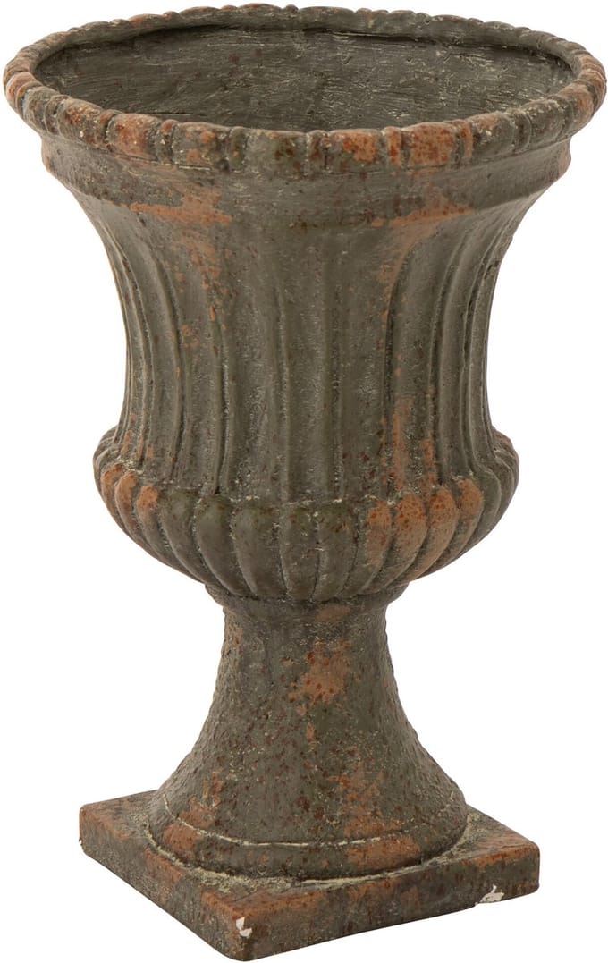 J-Line bloempot Antiek - polyresin - donkergroen - small