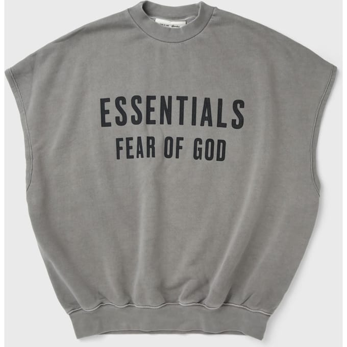 RELAXED FLEECE CUTOFF SWEATSHIRT
