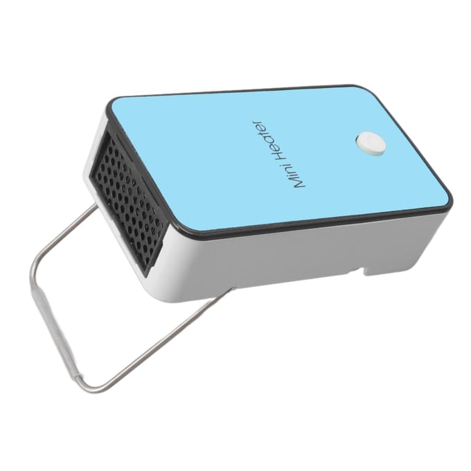 Mini Heater Snelle Verwarming Laag Geluidsniveau Miniwatt Blauw Draagbare Bureauverwarmer met Roterende Beugel voor gray