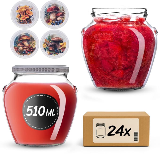 KADAX Inmaakpotten 510 ml fi82 Boschampignons 24 stuks