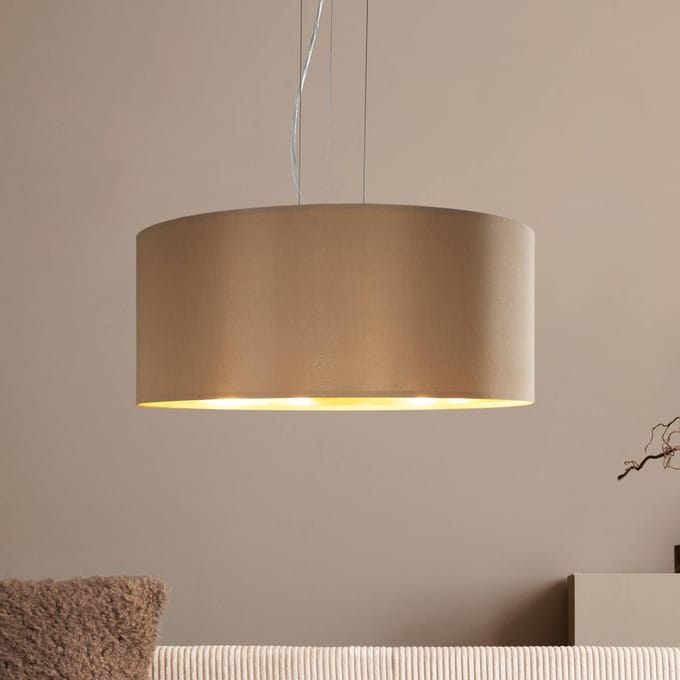 EGLO Maserlo Hanglamp - E27 - Ø 53 cm - Taupe/Goud