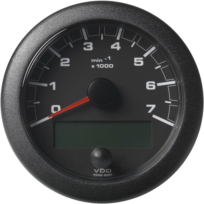 VDO OCL Toerenteller 7.000 RPM 85mm Zwart
