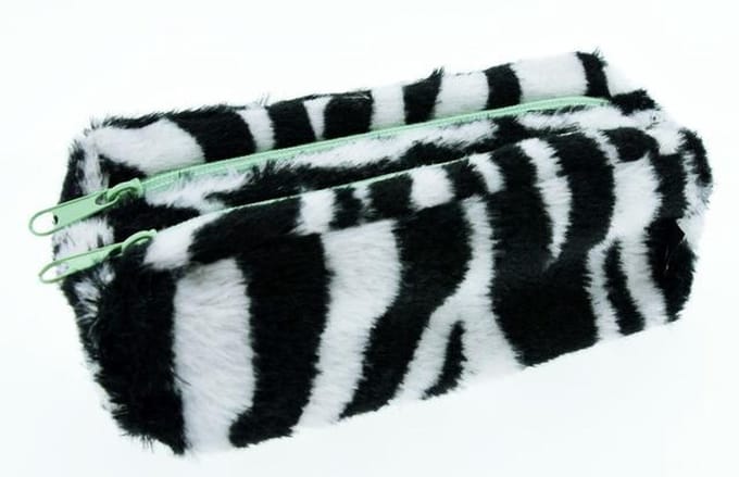 Kangaro Etui - Blah Blah- bont Zebra - 18x8x7cm - tekenetui