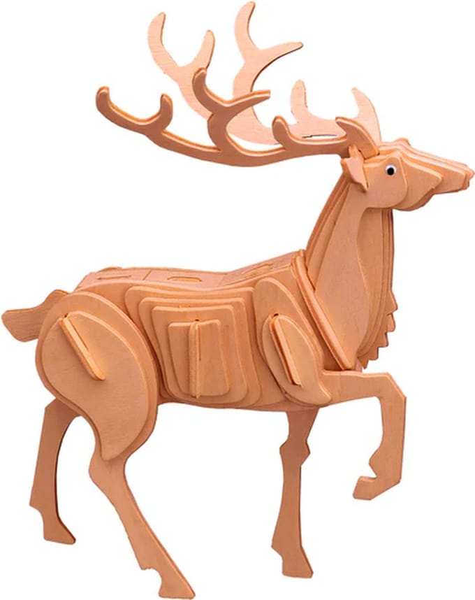 Houten bouwpakket - Deer - 38 onderdelen - Wootec