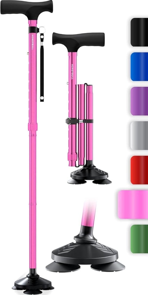 Wandelstok Opvouwbaar - Wandelstokken Dames en Heren - Roze