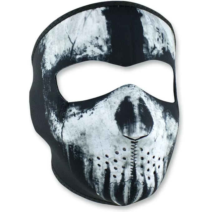 Motorfiets bivakmuts Zan Headgear full face skull ghost