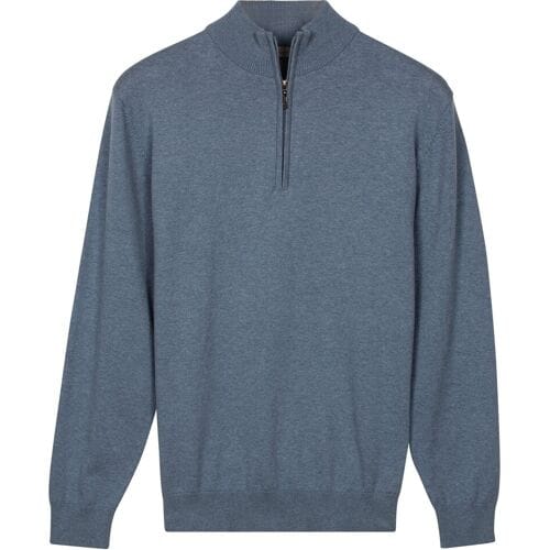 Baileys Trui Solid Color Half Zip Single Knit Riviera Blue / male