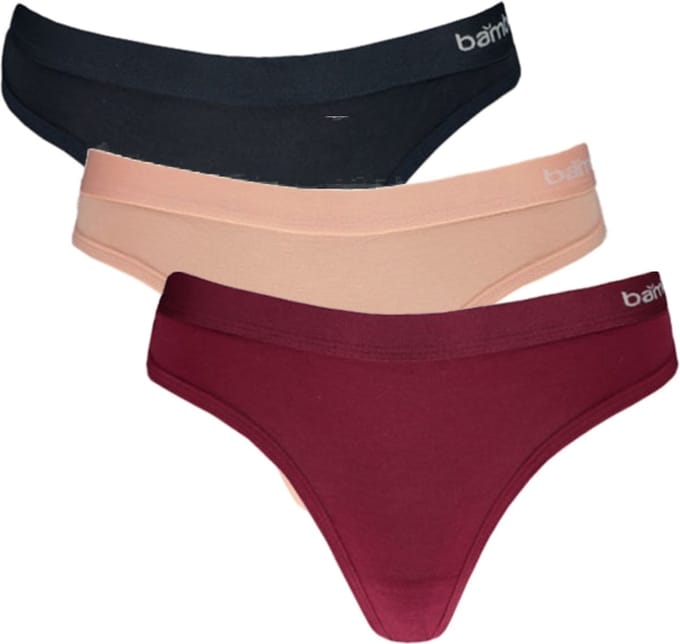 Apollo dames strings Bamboo - maat L - 3-pack - kleur