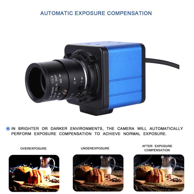 Aibecy 1080P HD Camera Computer Camera Webcam 2 Megapixels 5X Optische Zoom 155 Graden Breed Kijkveld Without Holder blauw