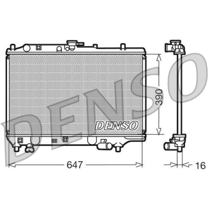 Radiator, motorkoeling DENSO DRM44006