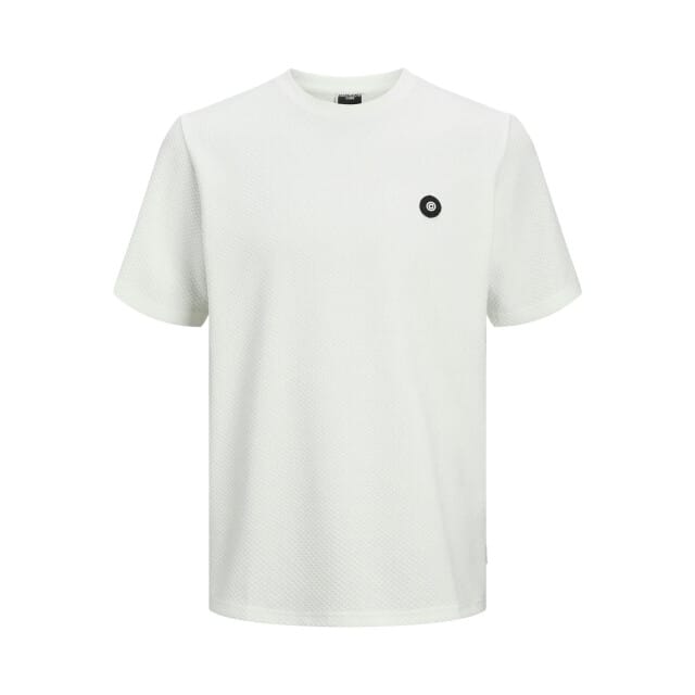 Jack & Jones T-shirt Jcopuffer Tee Ss Crew Neck Smu 12267072 Marshmallow/structure Mannen Maat - L