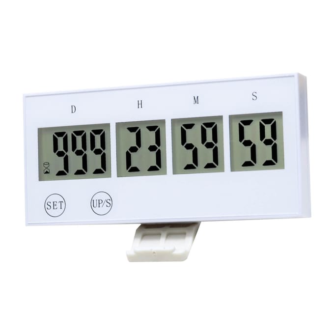 Doel Timer LCD Scherm Touch Toets Compact Onderzoek Timer voor Studie Kantoor School Keuken Wit