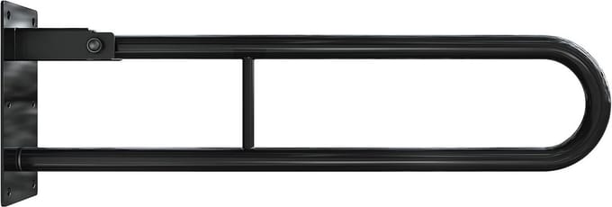 Opklapbare douchebeugel zwart 70 cm wandmontage