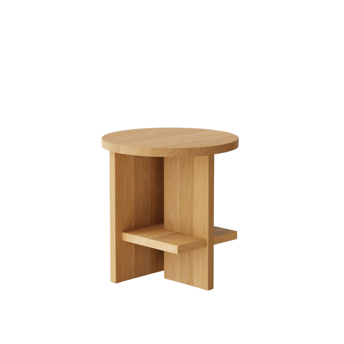 NINE - Thee bijzettafel rond - beige