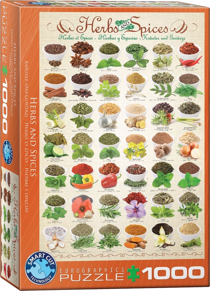 Eurographics puzzel kruiden en specerijen - 1000 stukjes legpuzzel.