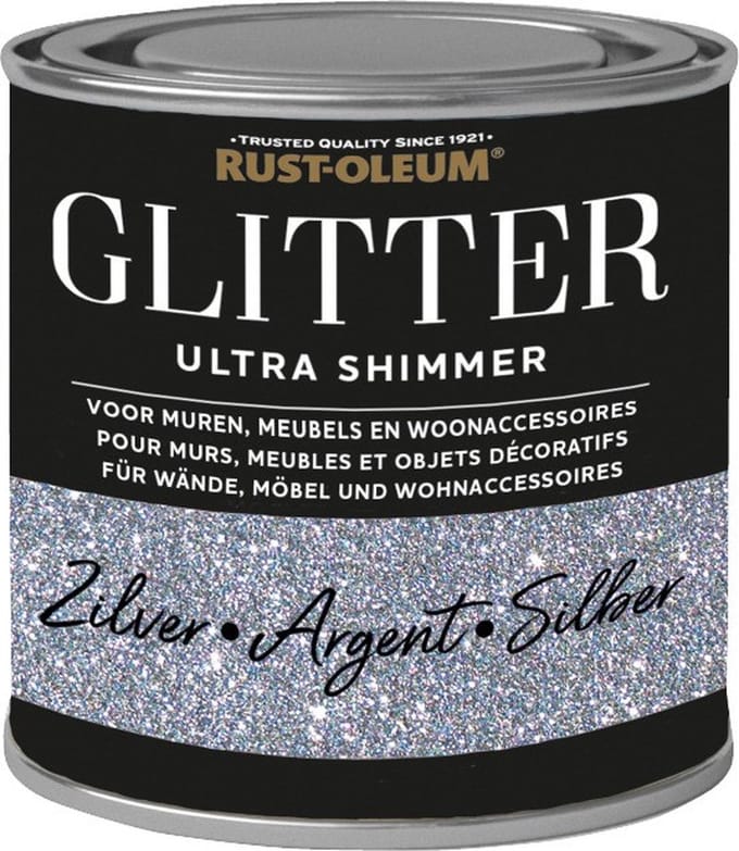 Rust-Oleum Glitterverf Ultra Shimmer Zilver 250ml