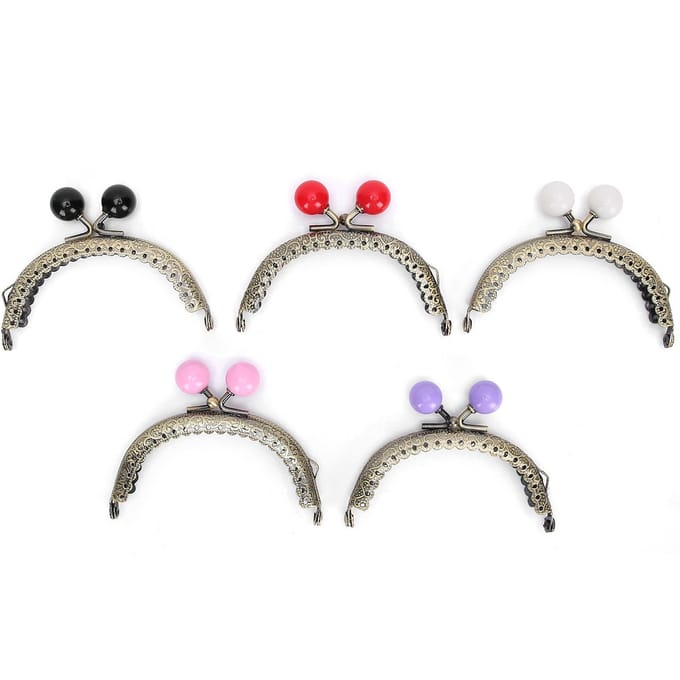 8,5 cm Halfronde Embossing Kus-sluiting Frame-sluiting Clip voor Portemonnee Tas Maken DIY Knutselbenodigdheden white