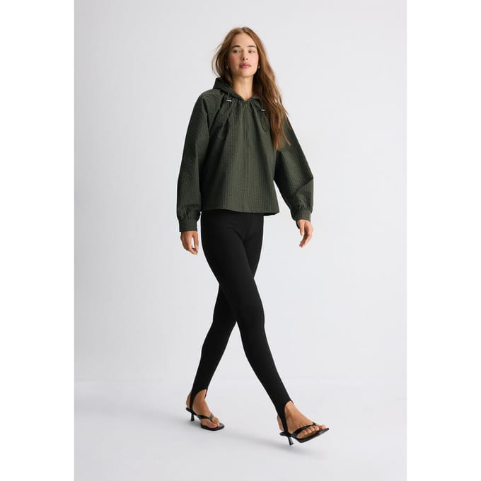 Stradivarius Technische sweatshirt met ruitjespatroon  Kaki XS