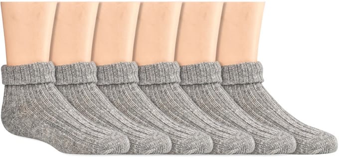 Kindersokken | Wollen sokken | Kleur: Grijs | Maat: Diverse maten | 6 paar