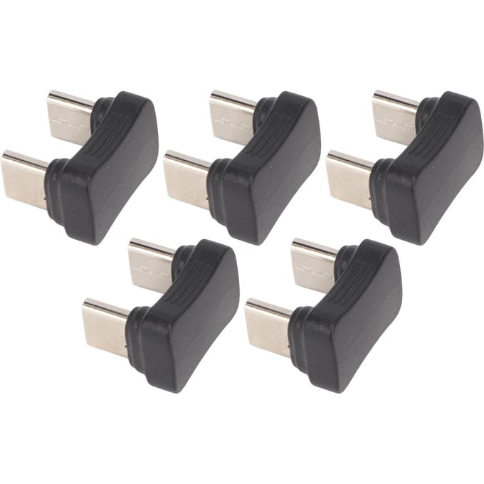 5 Stuks Type C U Vorm Adapter Mannelijk naar Mannelijk 65W PD Snel Opladen 480Mbps Type C Adapter voor Mobiel