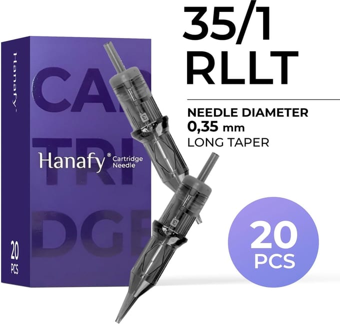 Hanafy PMU Cartridge 35/1 RLLT – 0.35 mm Round Liner (20 pcs)