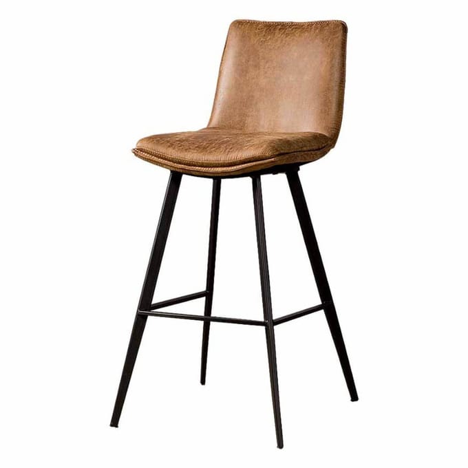 Tower Living Barstoel Pamplona Stof Cognac
