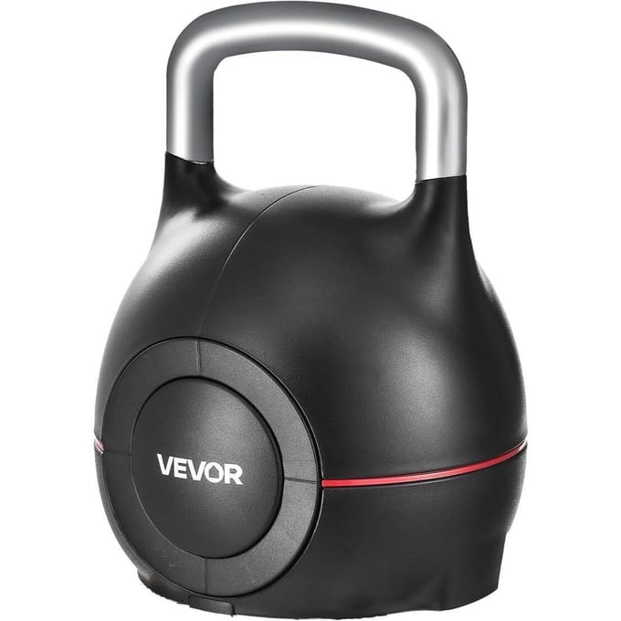 Kettlebell réglable avec 7 niveaux de poids 2/5/8/11/14/17/20 kg (Noir)