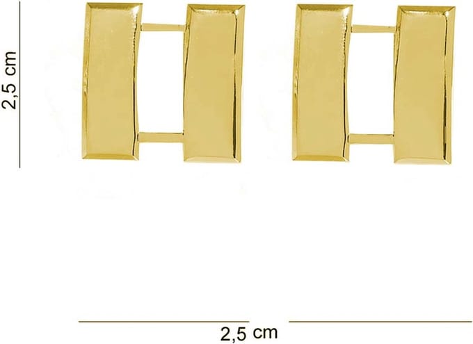 Embleem metaal US Captain bars kaart à 2 st goud pin