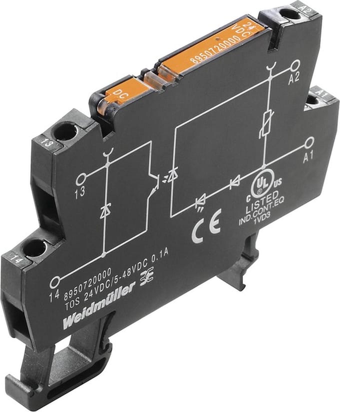 Weidmüller Optocouplerrelais 8950920000-10 0.5 A Schakelspanning (max.): 48 V/DC 10 stuk(s)