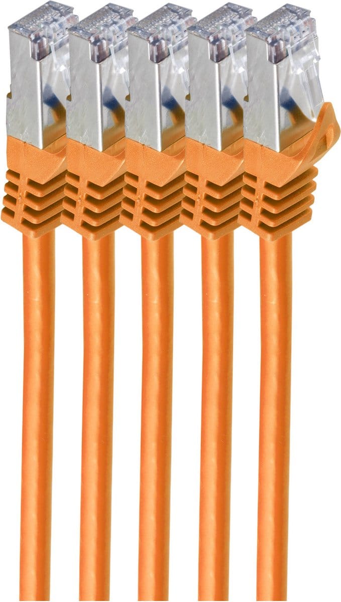 shiverpeaks BS75512-O-SET5 netwerkkabel Oranje 2 m Cat7 S/FTP (S-STP)
