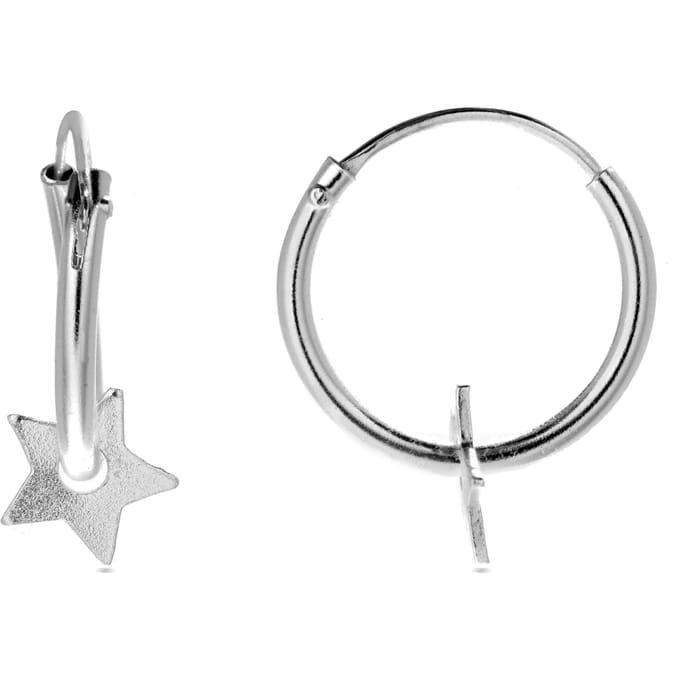 Luxenter Essential 925 Sterling zilveren gerhodineerde oorbellen