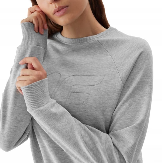 4F Dames Sweatshirt Grijs XXL - Comfort en Stijl