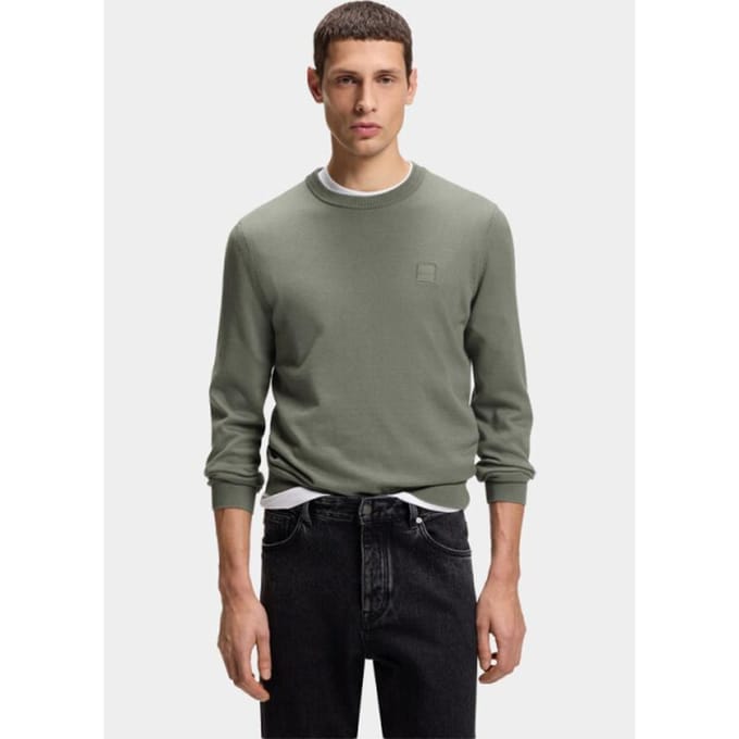 Regular fit gebreide pullover van mix van katoen en kasjmier Model 'KANOVANO_S'