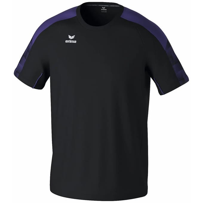 Erima Evo Star T-Shirt Kinderen - Zwart / Violet | Maat: 140