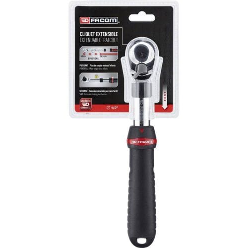 Facom SXL.161PB Telescoopratel met omschakelpal 1/2 (12,5 mm) 264 mm