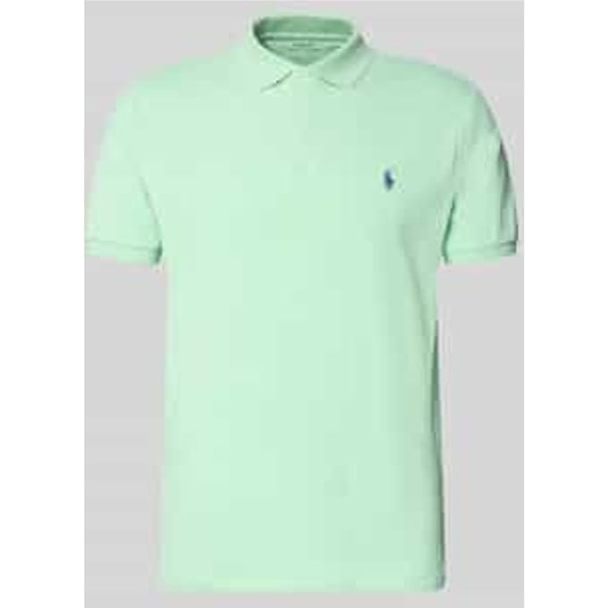 Costum slim fit poloshirt van katoenmix