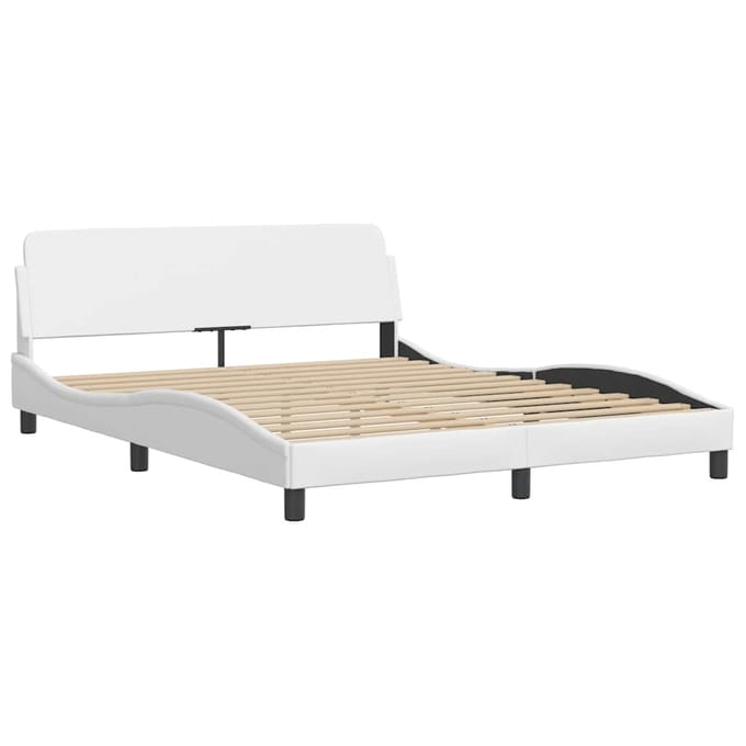 vidaXL - Bedframe - "Dover" - kunstleer - wit - 160x200 - cm