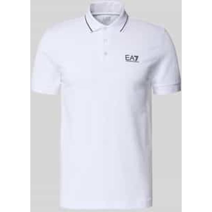 Short Sleeve Polo Shirt EA7 Style - White
