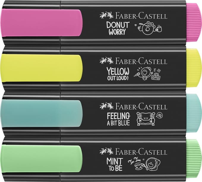 Faber-Castell tekstmarkers 46 - Graffiti - 4 stuks in etui - FC-254690
