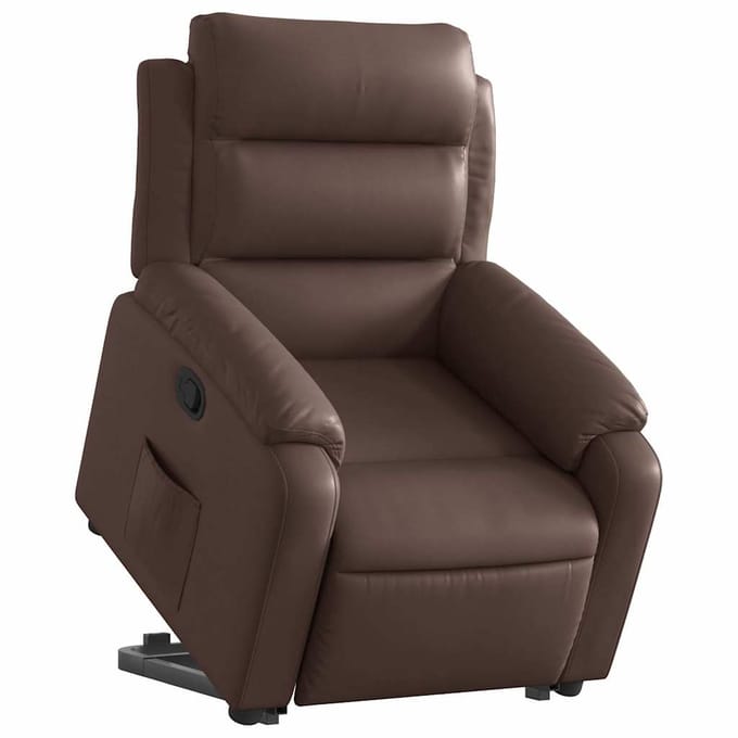 vidaXL - Sta-op-fauteuil - verstelbaar - kunstleer - bruin