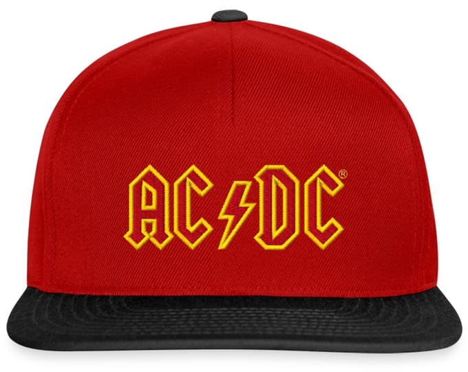 AC/DC Borst Logo In Rood En Geel Snapback cap