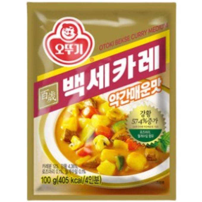 Otoki Baeksae Curry Mild Pittige Smaak Premium Koreaanse Currypoeder 100g 1st/3st 1ea multi
