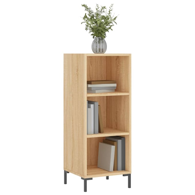 vidaXL - Dressoir - 34,5x32,5x90 - cm - bewerkt - hout - sonoma - eikenkleurig